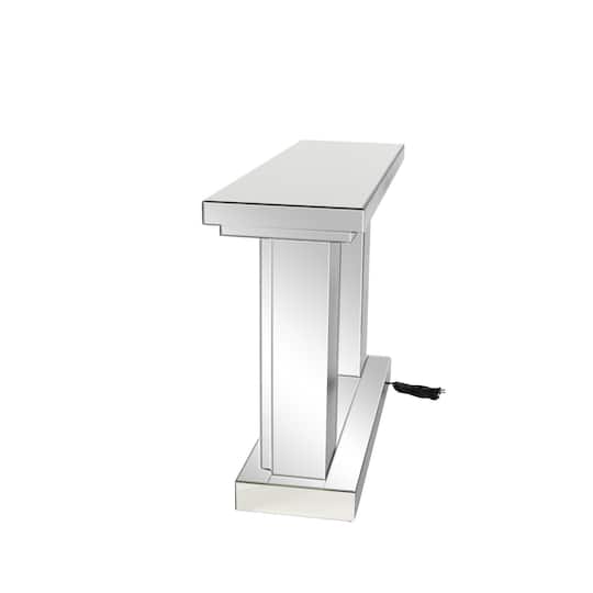 Silver Glam Wood Console Table